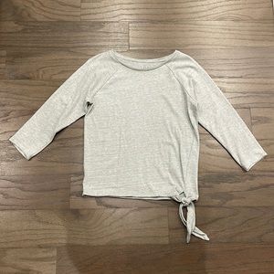 LOFT Grey Tie Front Sweatshirt - Size XS